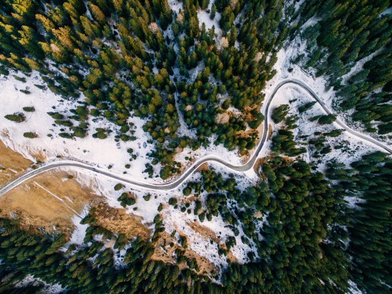 vue aerienne d'une foret en Normandie